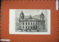 Original Old Antique Print 1871 Architecture New Dock Offices Hull England 19th
