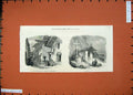 Original Old Antique Print 1871 Mont Cenis Railway Salbertrand Cross House Oulx