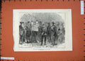 Original Old Antique Print 1871 Installation New Constable Tower Army Uniform