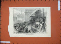 Old Antique Print 1871 Opening Queen Victoria Street City London People 19th