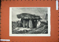 Old Antique Print 1871 Druidic Remains Brittany Great Dolmen Corconne Art 19th