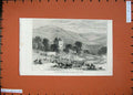 Original Old Antique Print 1871 Scott Centenary Fete Newark Castle Selkirk 19th