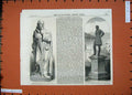 Old Antique Print 1871 Statue Michael Pole Hull Robert Stephenson Euston 19th
