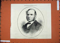 Original Old Antique Print 1871 Norman Deputy Chief Justice Benal Portrait 19th