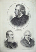 Original Old Antique Print Norman Macleod 1872 Ellis Missionary Jeremie Lincoln