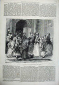 Old Antique Print 1872 Flower Sermon St Catherine Cree'S Women Children 19th