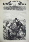 Original Old Antique Print 1872 Oxford Cambridge Boat Race Sport Varsity Oar