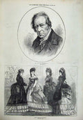 Original Old Antique Print 1872 Portrait Earl Lonsdale Paris Fashion Victorian
