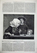 Original Old Antique Print 1872 Fine Art Mouse Trap Children Playing Antigna