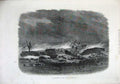 Old Antique Print 1872 Hurricane Madras Ship Wrecks Beach Night Storm Art 19th