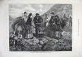 Old Antique Print Fine Art 1872 Ascent Vesuvius Tourists Foot Cone Horse 19th