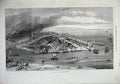 Old Antique Print 1872 View Barrow-In-Furness Ships Smoking Chimneys Art 19th