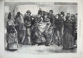 Old Antique Print 1872 Holidays Booking Excursion Train Families Fine Art 19th