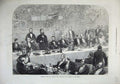 Old Antique Print 1872 Dinner Royal Literary Fund King Belgians Speaker 19th