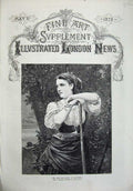 Old Antique Print 1872 Une Fille Des Champs Bouguereau French Young Girl 19th
