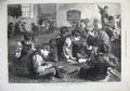 Old Antique Print 1872 Instruction Pauper Children District School Sutton 19th