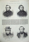 Original Old Antique Print Warwickshire Farm 1872 Arch Russell Parker Lewis Men