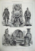 Original Old Antique Print 1872 Duke Edinburgh Kensington Museum Object 19th