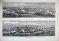 Original Old Antique Print 1872 South African Diamond Fields Camp Horse Cart