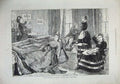 Old Antique Print 1872 Men Women House Sitting Chair Looking Out Window 19th