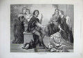 Original Old Antique Print 1872 Troubadour Men Women Music Romance Victorian