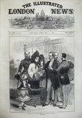 Old Antique Print 1872 Sketch Bank England Million Money Men Women Girl 19th
