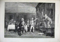 Original Old Antique Print 1872 Charles Surface Selling Portraits Calthrop 19th