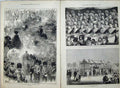 Old Antique Print 1872 Thanksgiving Oxen Windsor Children Guards Horse 19th