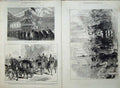 Old Antique Print Thanksgiving 1872 Floral Pavilion Queen Paul Cathedral 19th