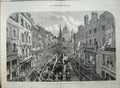 Old Antique Print 1872 Thanksgiving Day Procession Ludgate-Hill Fine Art 19th