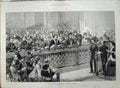 Old Antique Print 1872 Thanksgiving Day Royal Pew St Pauls Cathedral Art 19th