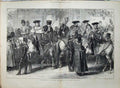 Old Antique Print 1872 Thanksgving Day Lord Mayor Queen Temple Bar Art 19th