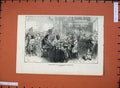 Original Old Antique Print 1872 Entertainment Clare Market Costermongers People