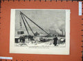 Old Antique Print 1872 Testing New Shears Chatham Extension Dockyard Snow 19th