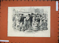 Original Old Antique Print 1872 Parisians Reading Notices Taxes Men Women 19th