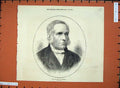 Original Old Antique Print 1872 Portrait Rev. Maurice Man 19th