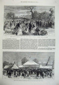 Original Old Antique Print Prince Arthur Birmingham 1872 Horticultural Society
