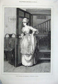 Old Antique Print 1872 Theatricals Miss Hardcastle Stoops Conquer Theatre 19th