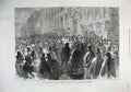 Original Old Antique Print 1872 National Assembly Versailles Debate Dissolution