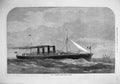 Old Antique Print 1872 Fine Art Mt Mackies'S Channel Passage Steamer Ship 19th