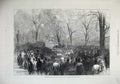 Old Antique Print 1872Unveiling Statue Walter Scott Central Park New York 19th