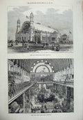 Old Antique Print 1872 Australia New South Wales Agricultural Exhibition 19th