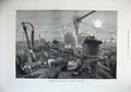Old Antique Print 1872 Fine Art Voyage China Forecastle Mail Steamer Ship 19th