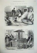 Old Antique Print 1872 Burning Notes Bank England Bullion Vaults Weights 19th