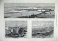 Old Antique Print Otago Railway Zealand 1872 Waitaki Bridge Viaduct Train 19th