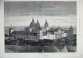 Original Old Antique Print Fine Art 1872 Escurial Building Architecture Spain