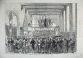 Original Old Antique Print 1872 English Volunteer Ta Army Ghent Hotel De Ville