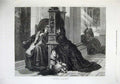 Original Old Antique Print 1872 Priest Confession Woman Little Girl Fine Art