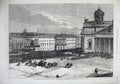 Old Antique Print 1872 Russian Festival Peter Petersburg Isaac Church Art 19th
