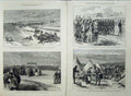 Old Antique Print 1872 Witchampton Army War Service Camp Scottish Kilts 19th
